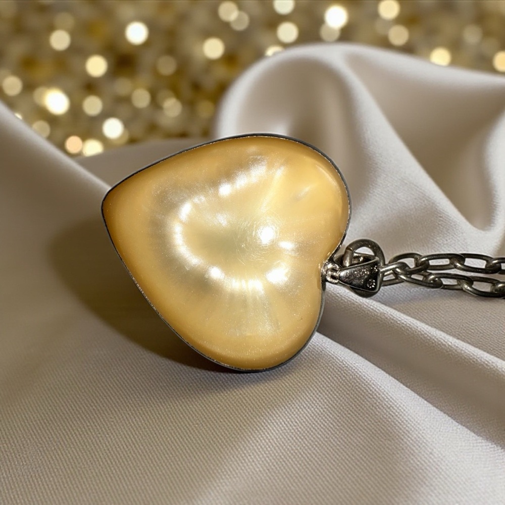Murano AUTH Mosaic Heart Millefiori PENDANT Mother of Pearl .925 Silver Alan K. - Picture 6 of 13